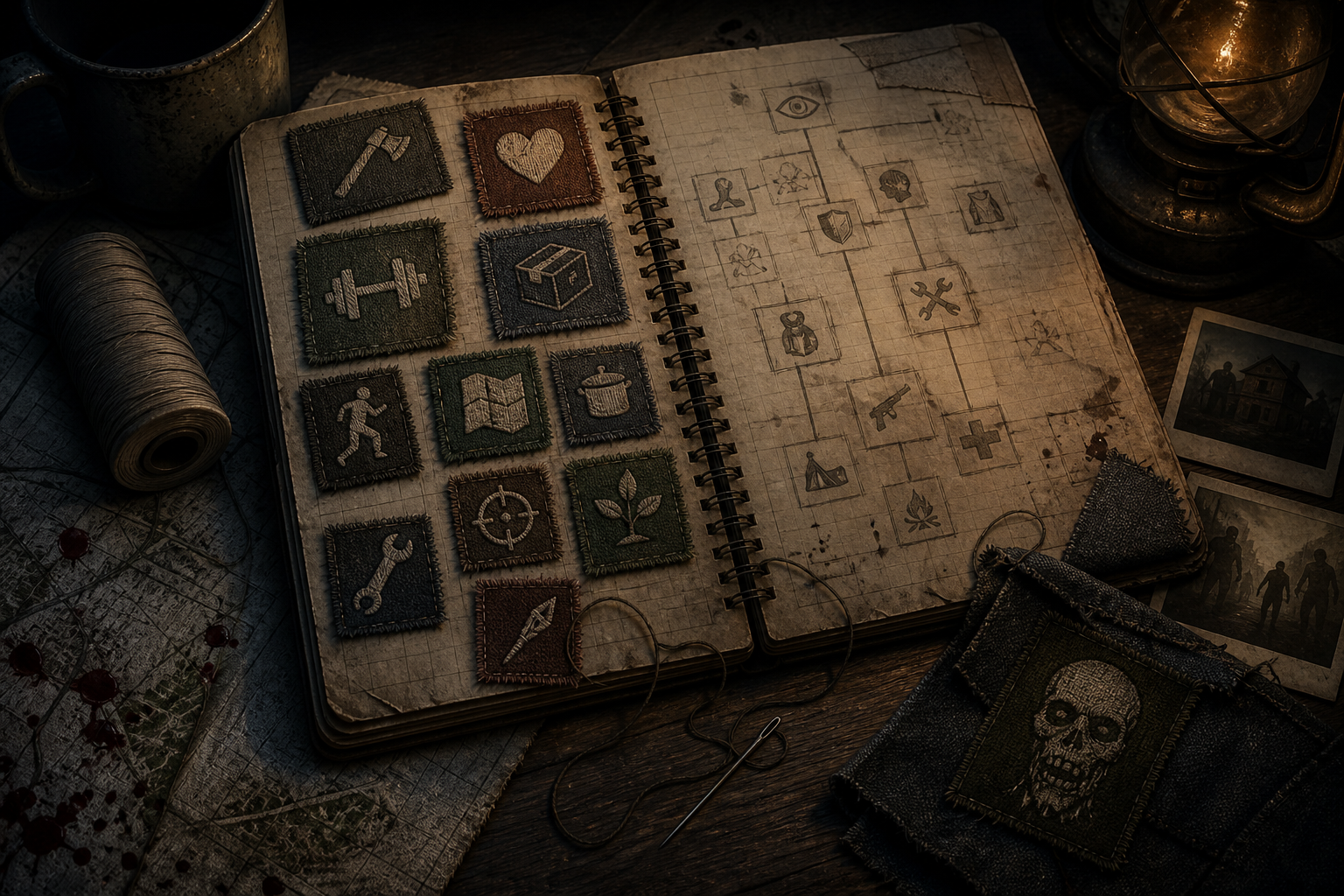 Панель Skills и материалы для шитья (Tailoring) в Project Zomboid