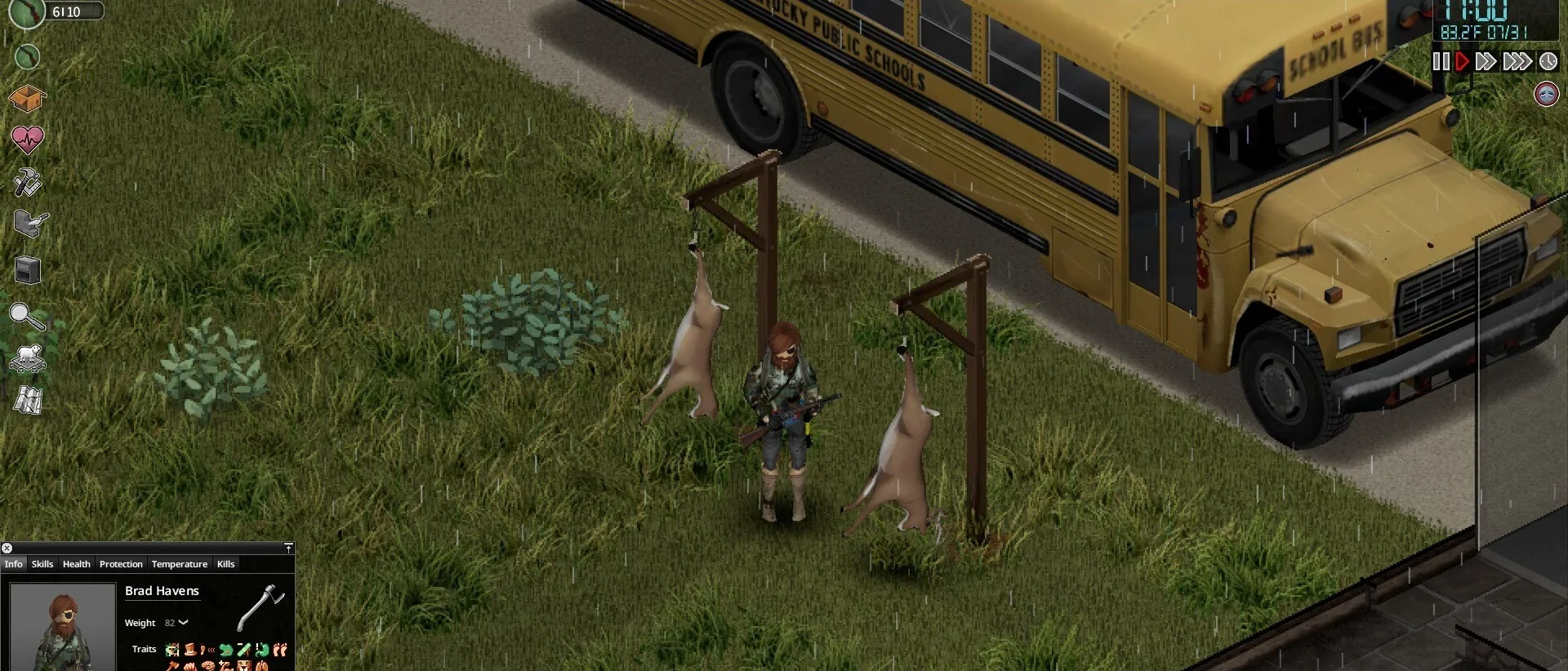 Охота и животные в Project Zomboid Build 42: контекст навыка уход за животными (Animal Care)